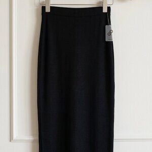 Naked Wardrobe Black Cotton Stretch Pencil Skirt - Size Small, new without tags
